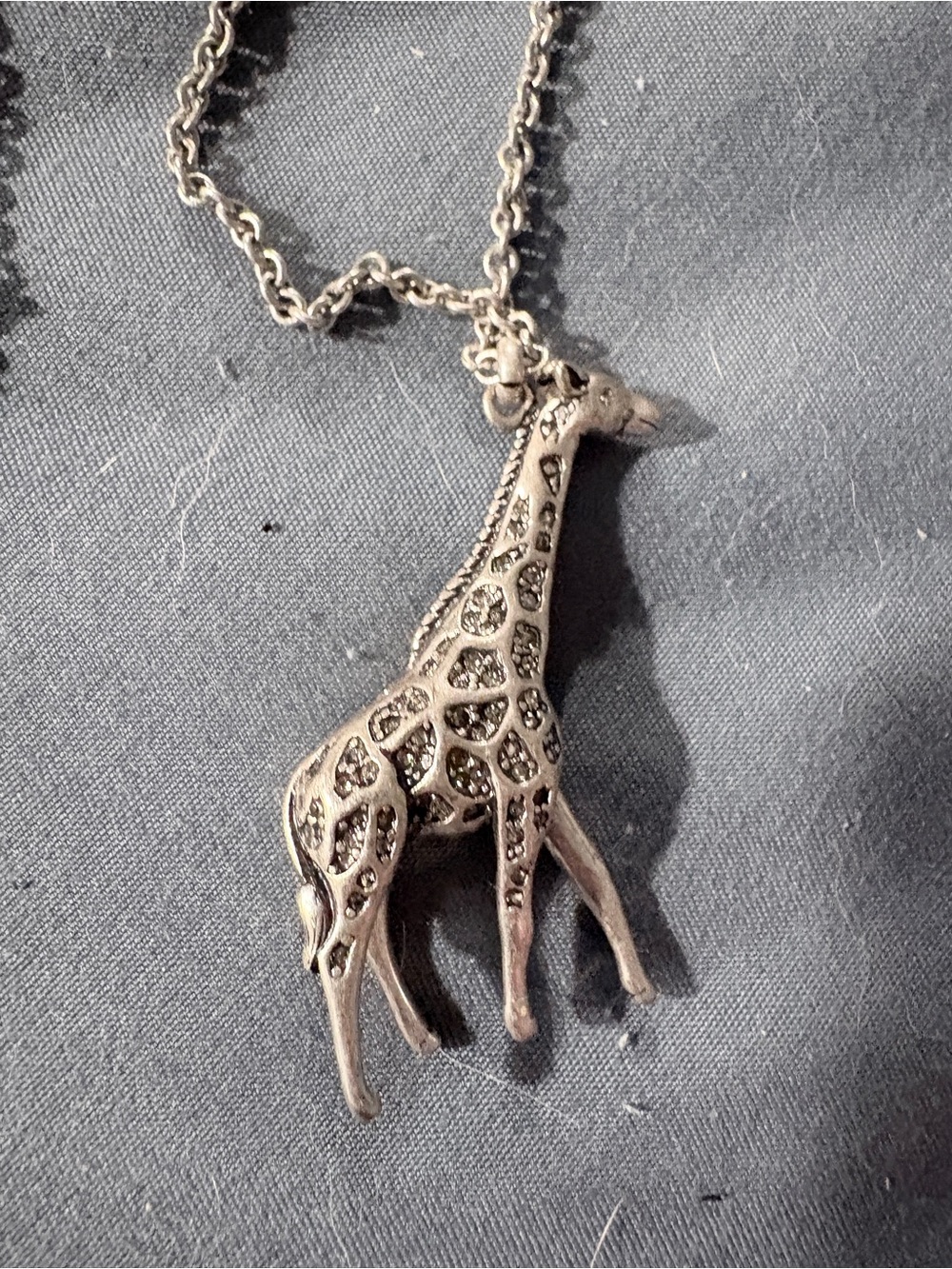 Fossil Silver Giraffe Pendant Necklace - Women Jewelry